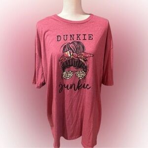 Pink Dunkie Junkie Graphic T-Shirt